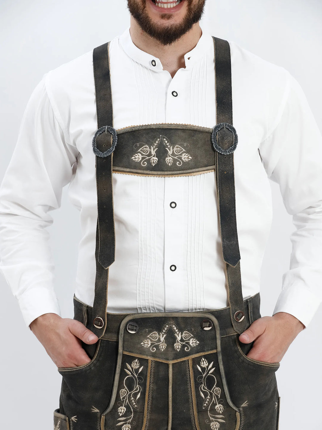 Lederhosen Men Suspenders Wald