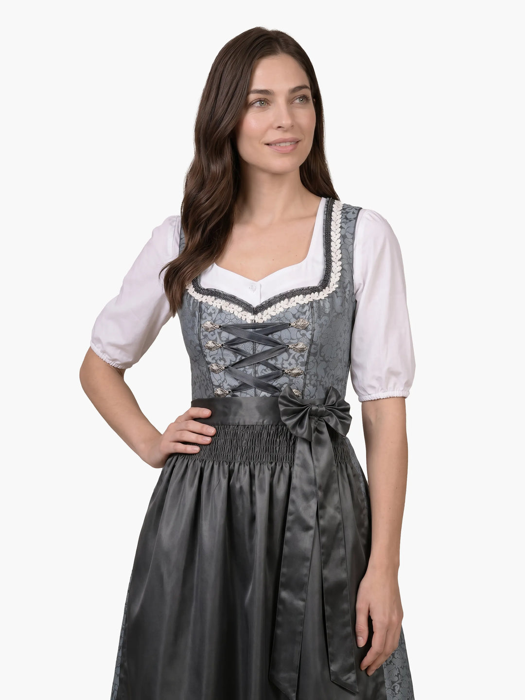 Midi Dirndl Inspired by Pure Slate Blue Heritage