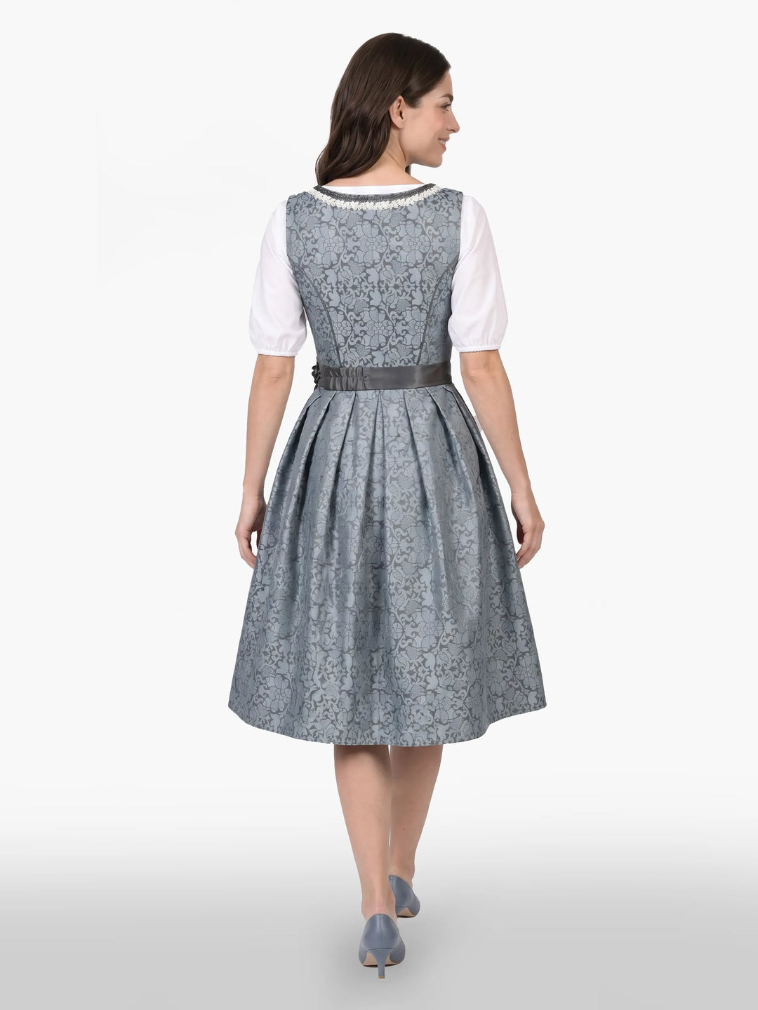Midi Dirndl Inspired by Pure Slate Blue Heritage
