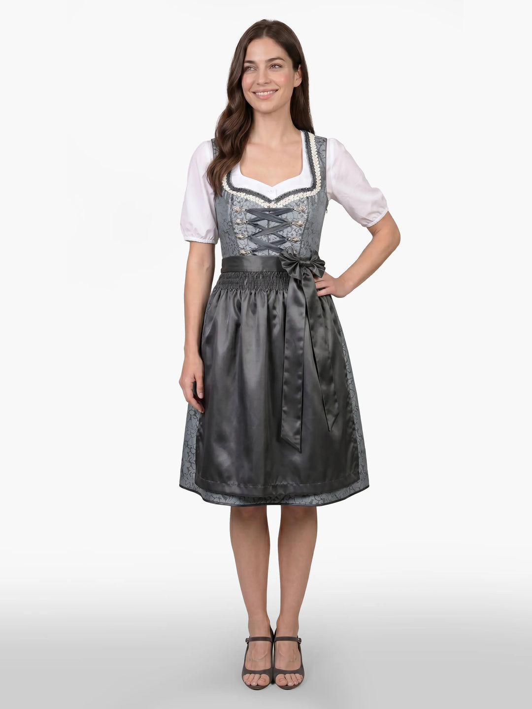 Midi Dirndl Inspired by Pure Slate Blue Heritage