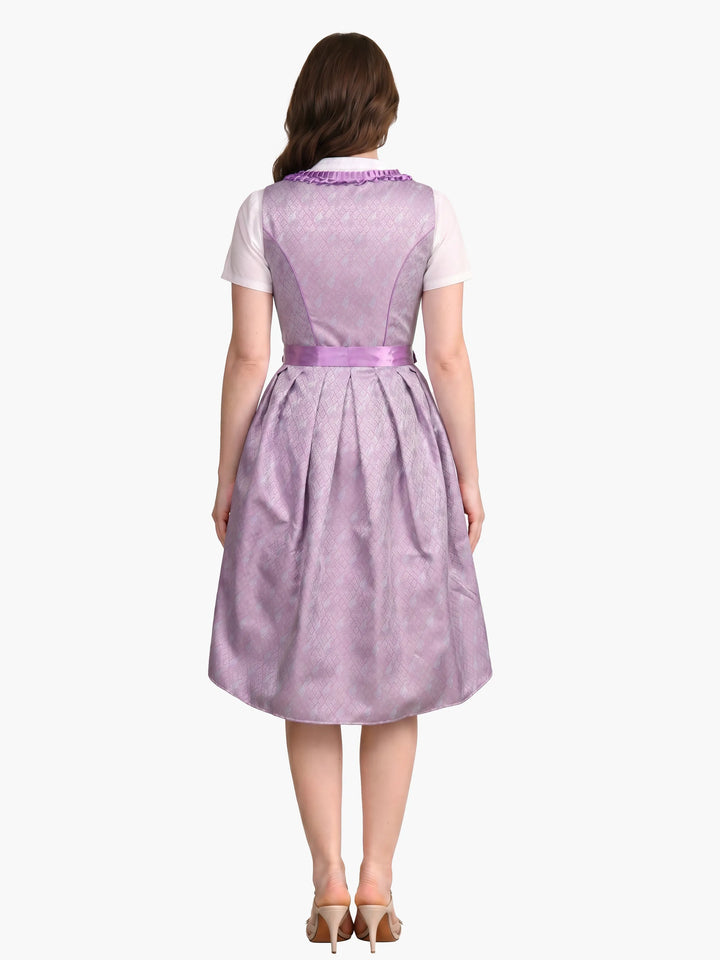 Lilac Silver Traditional German Dirndl Dress