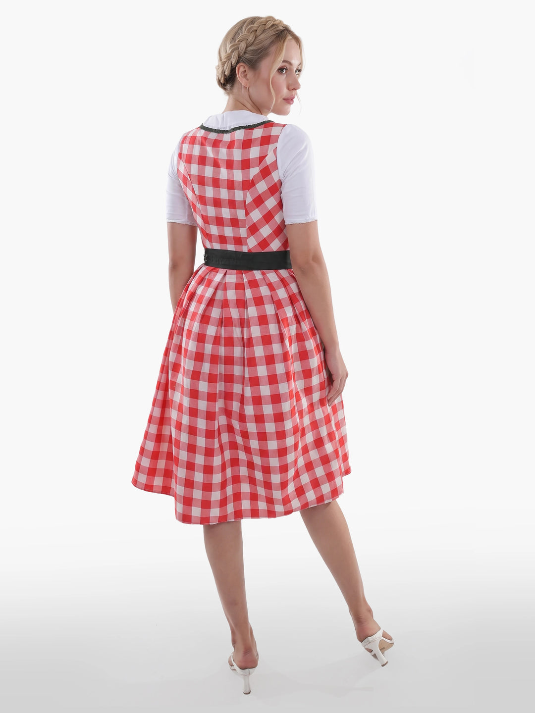 Classic Red Bavarian Attire Bold Checkered