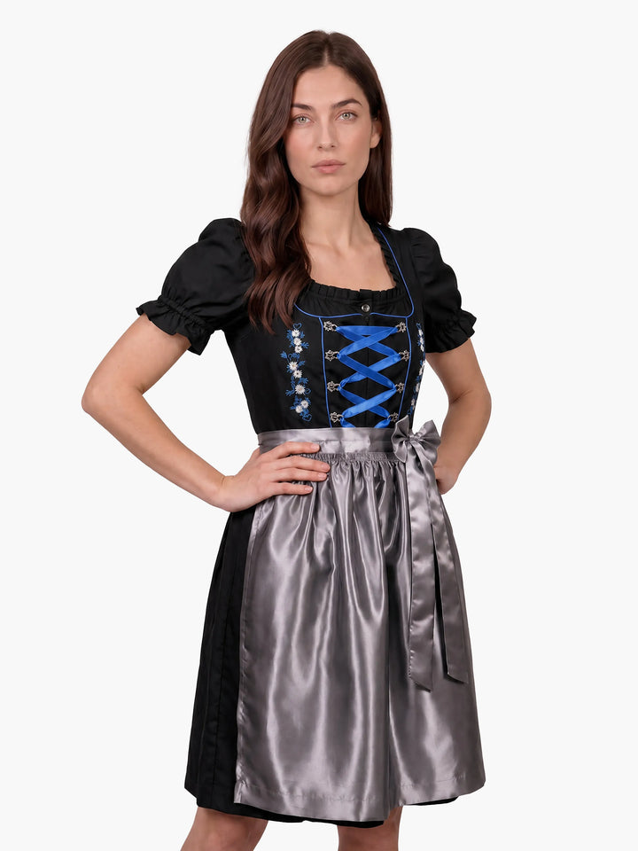Premium Black Oktoberfest Dress Sapphire Blue