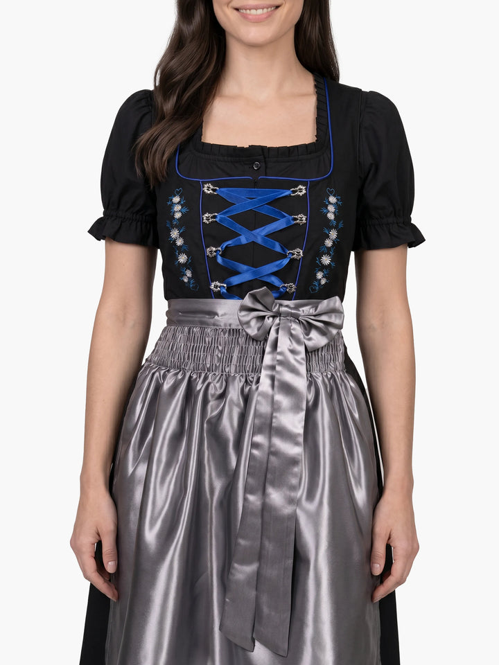 Premium Black Oktoberfest Dress Sapphire Blue