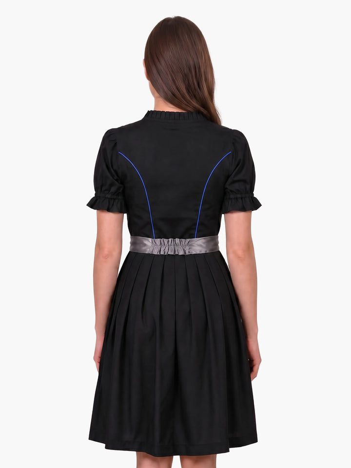 Premium Black Oktoberfest Dress Sapphire Blue