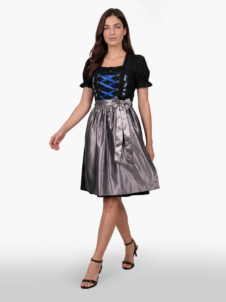 Premium Black Oktoberfest Dress Sapphire Blue