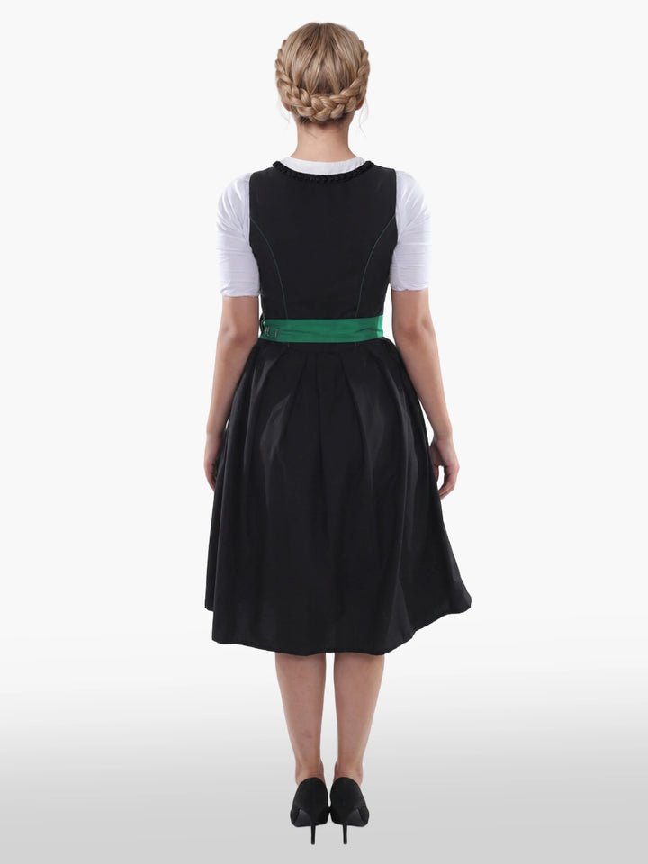 Traditional Black Dirndl Irish Emerald Charm