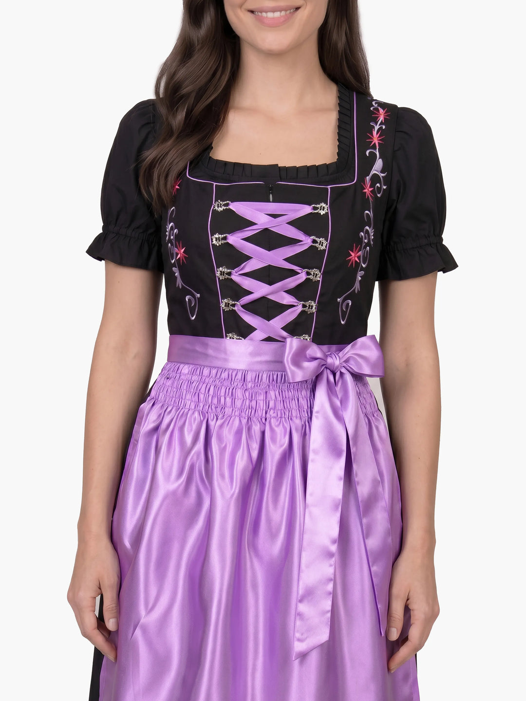 Enchanted Black Oktoberfest Dress Lilac Bloom