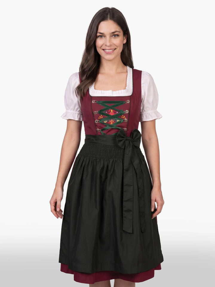 Authentic German Embroidered Dirndl Folk Embroidery