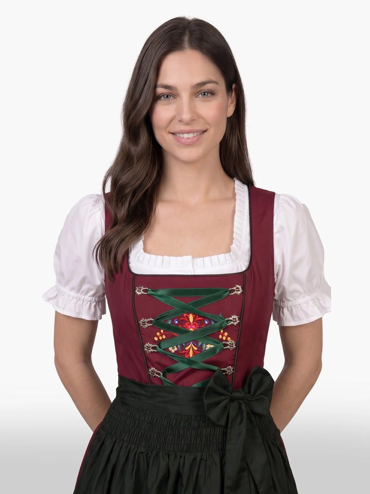 Authentic German Embroidered Dirndl Folk Embroidery