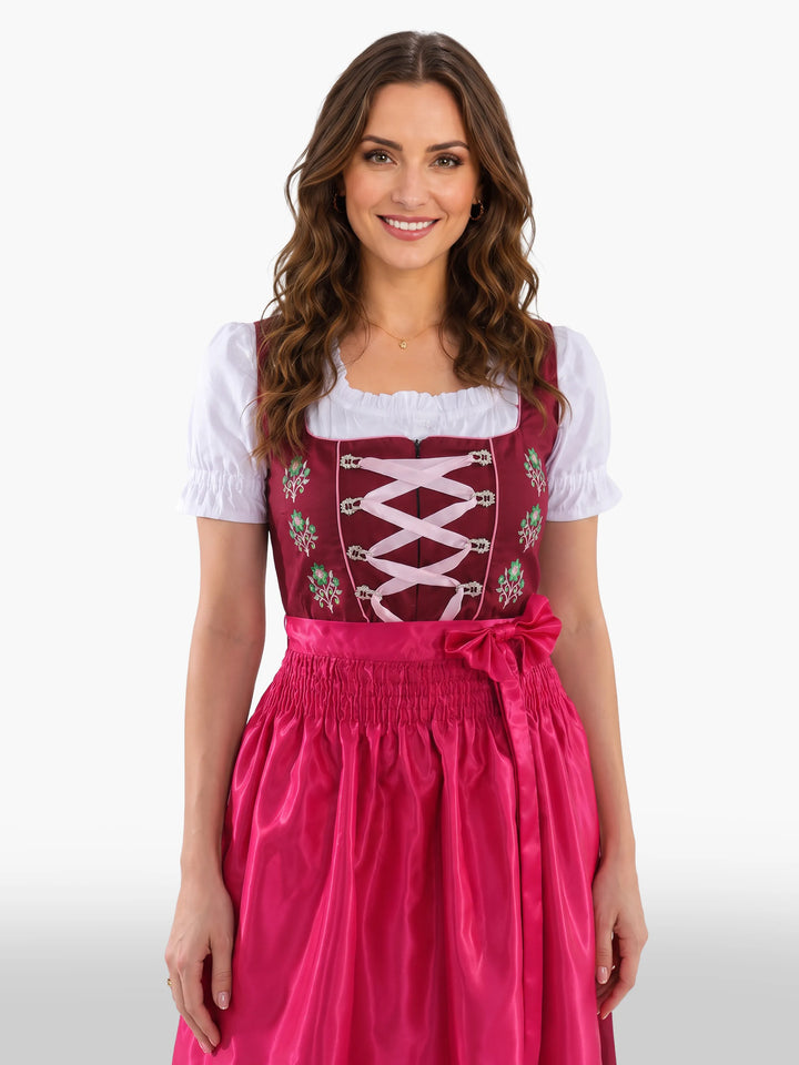 Premium Bavarian Dirndl with Alpine Floral Motif