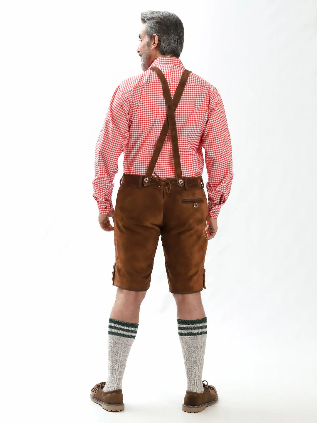 Lederhosen Men Adler Brown with Suspenders
