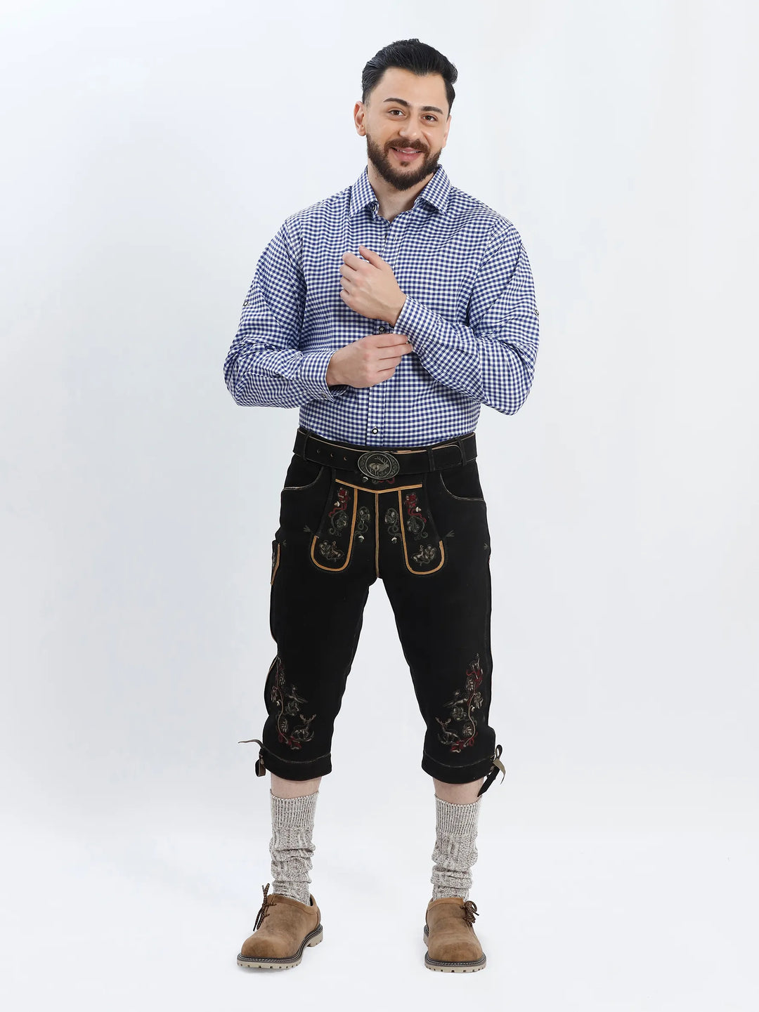 Trachten Shirt Checkered Blue