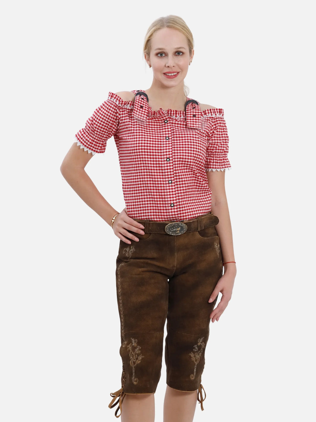 Tracht Women Red Checkered Shirt