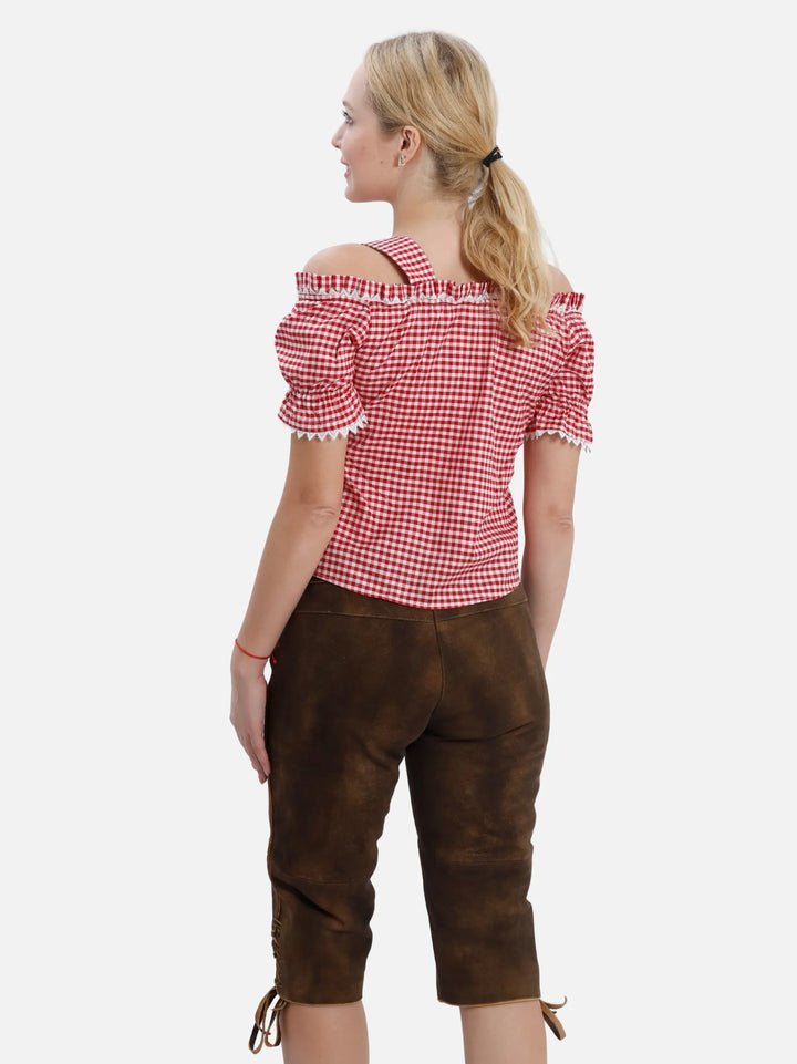 Tracht Women Red Checkered Shirt
