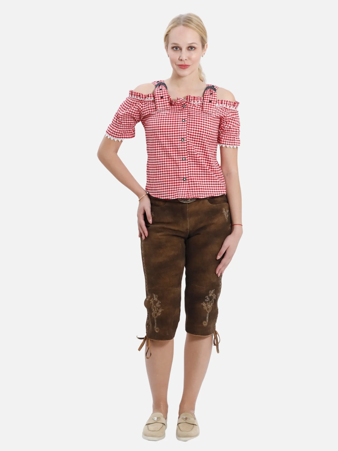Tracht Women Red Checkered Shirt