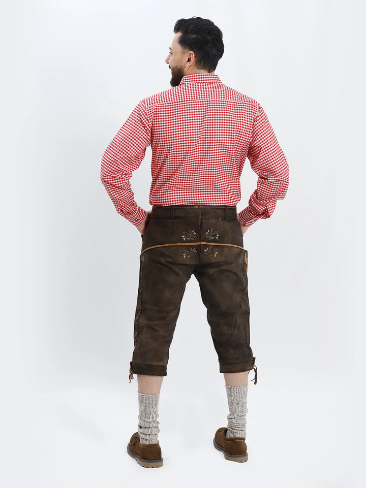 Trachten Shirt Checkered Red