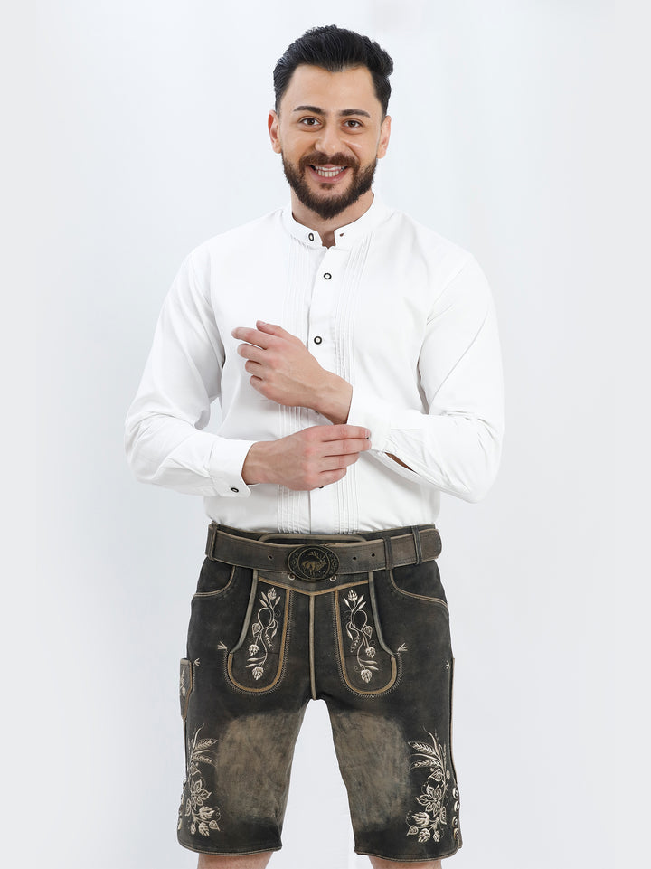 Lederhosen Men in Charcoal Black