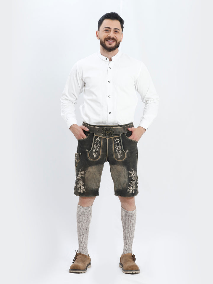 Lederhosen Men in Charcoal Black